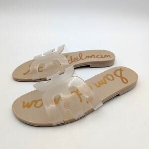 Sam Edelman Bay Jelly Summer Slide Sandal Slip-On Women's Clear Size US7 EU37.5